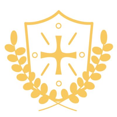 A yellow shield to represent the Espérer Service Organization crest.